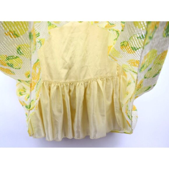 Ann Taylor Petite Lemon Sundress Size 10P Strap Babydoll Fabric Lined Summer - Picture 5 of 9
